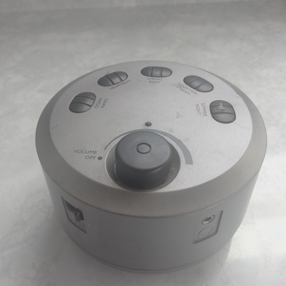 Silver Sound Machine with Multiple Settings